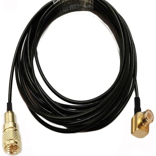 MCX RA male to M5 male Microdot Compatible 10-32 UNF Vibration Acceleration Sensor Test Pigtail RG174 Cable 1m 3m 5m 10m
