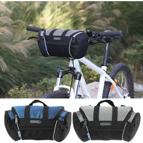 ROSWHEEL 5L Bike Handlebar Bag Bicycle Front Tube Luggage Shoulder Pack Outdoor Sports Cycling Mountain Bag Sling Bag