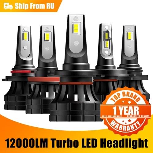2PCS H4 H7 Led Headlight Car Bulbs For Lada Vesta Granta Kalina Vaz 2114 2106 2115 2108 2101 2105 2107 Ship From RU 12V 6000K