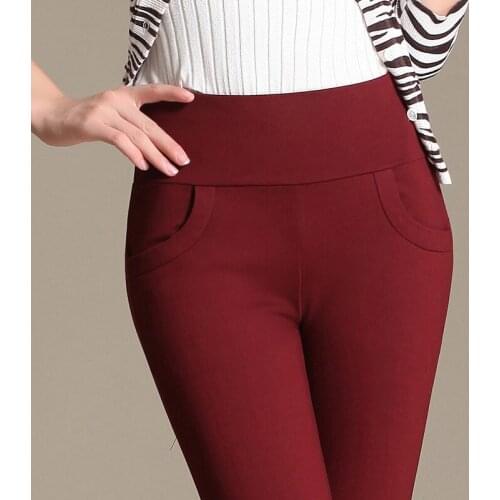 SVOKOR Women Leggings Winter Large Size Plus Velvet Thick Warm Casual Pants Solid Color High Waist Winter Pants Women