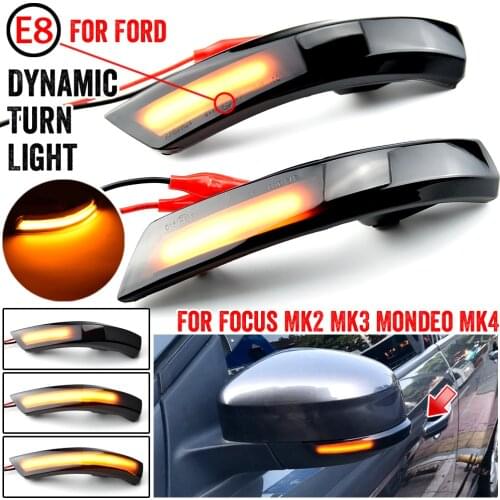 Turn Signal Light Flowing Water Blinker Sequential Side Mirror Indicator Blinker For Ford Focus 2 3 Mk2 Mk3 For Mondeo Mk4 EU