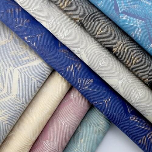 Chinese Style Brocade Jacquard Bright Triangle Pattern Width 140cm Handmade DIY Cloth Fabric