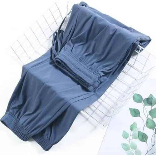 Womens Pajama Trousers Summer Pants Sleep Bottoms Home Clothes Pajamas Sleepwear Cotton Underwear Loose Wide Light Large Size