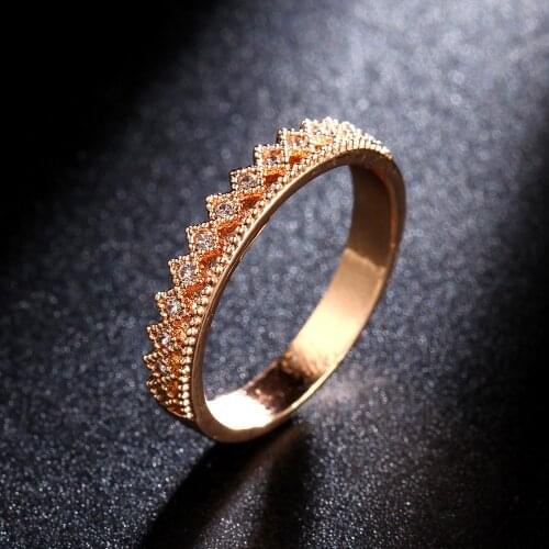 VENTFILLE 925 Sterling Silver French Simple Crown Ring Women Fashion Palace Style 14k Gold Plating Jewelry Girlfriend Gift