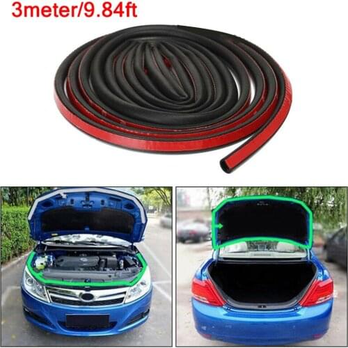 1pc 3meter Universal Weatherstrip Small D-shape Car Door Rubber Weather Seal Hollow Strip Car Replacement Accessories