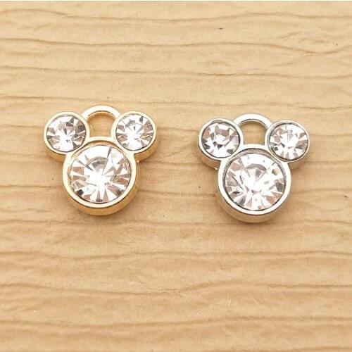 10pcs 13x13mm crystal charms for jewelry making and crafting fashion earring pendant