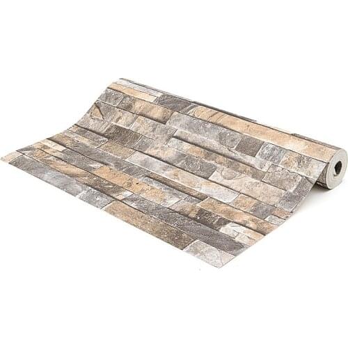 3D Wall Paper Brick Stone Wallpaper Roll Vinyl WallPaper Roll Living Room TV Background Decor For Living Room TV Background