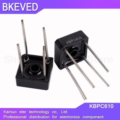 5PCS KBPC610 BR610 DIODE BRIDGE 1000V 6A BR-6 bridge rectifier new and original IC