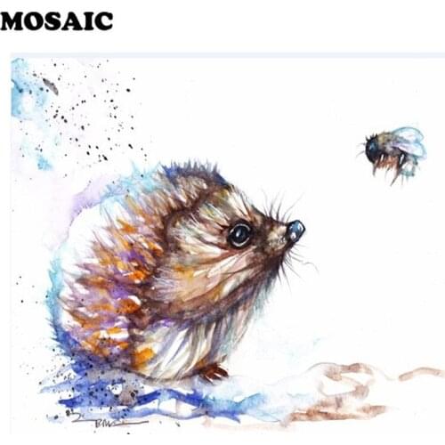 5D Diamond Embroidery Hedgehog ,Bee Of Rhinestones Diamond Painting animal Full Square/Round Drill Mosaic Home Decor