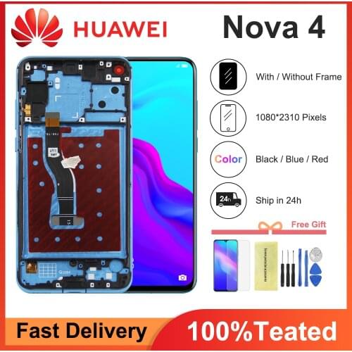 6.4" Original V20 Display Replacement for Huawei Nova 4 LCD Touch Screen Digitizer Assembly for Huawei Honor View 20 LCD Screen