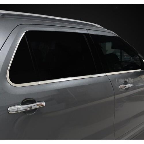 6PC/SET stainless steel Window Bottom Sill Frame Cover Trim For Ford Explorer 2013-2019