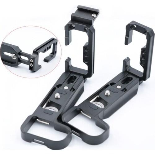 For Fuji X-S10 Fujifilm Camera Extension Porous Hot Shoe L Bracket Hand Grip Quick Plate