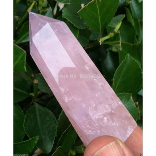 Xd j00154 Natural rock ROSE quartz crystal point healing NEW hot sell