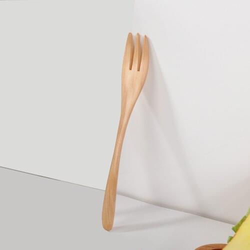 Hgh Quality Wooden Spoon Forks Bamboo Kitchen Cooking Utensil Tools Tableware Fork For Dinner Dinner Kitchen Accessories #911