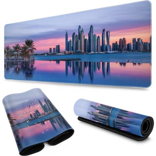 City View Tokyo Dubai mouse pad desktop board game office office gamer large mouse pad foot pad non-slip laptop pad