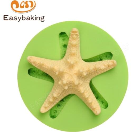 Kitchen Pastry Cake Decorating Tools Large Ocean Starfish Silicone Mold for Fondant Resin Chocolate