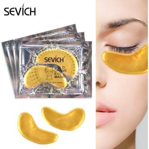 SEVICH Eye Mask 5 Pairs Gold Divine Collagen Remove Dark Circle Eye Care Anti-Wrinkle Eye Mask Anti-Aging Eye Patches