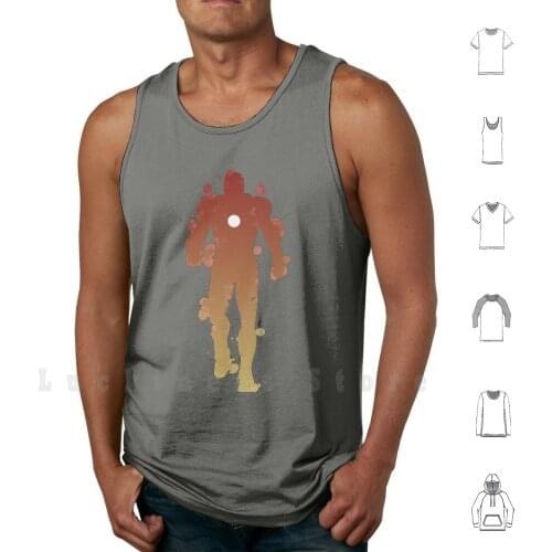 Iron Hero tank tops vest sleeveless Iron Hero Super Superheroes Superhero Stark Tony Comic
