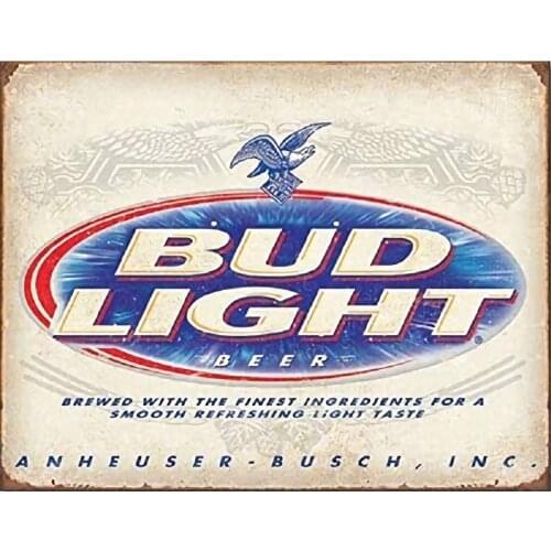 Metal Tin Sign Funny Vintage Sarcastic Man Cave Signs and Wall Decor Plaque Poster for Cafe Bar Bud Light Beer 12x8 Inch