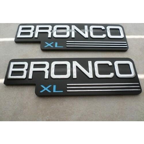 92-96 NEW Bronco XL Fender EmblemLogo Nameplate Decal Script