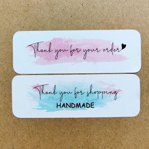50 Pcs Thank you for your order stickers 1x3 inch labels for envelope sealing for small business decor sticker stationery supply