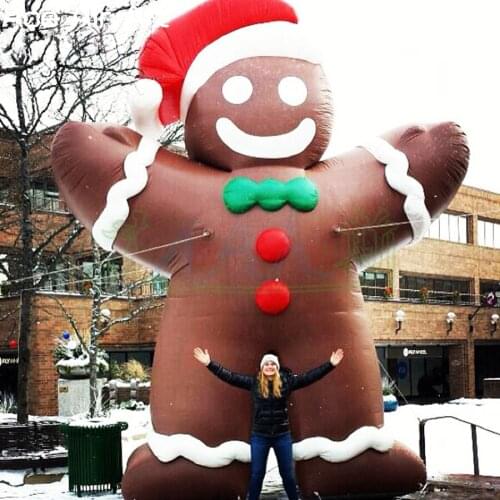 2021 New Arrival 5m H Xmas Holiday Event Decoration Brown Inflatable Gingerbread Man for Festival promotion Made By Ace Air Art