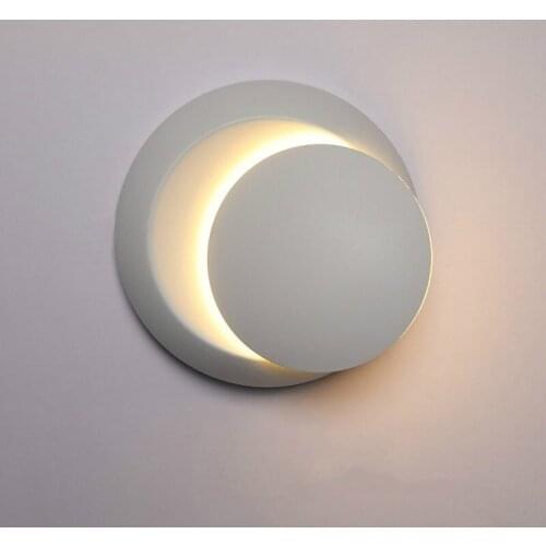 Wholesale Wall Lamp Modern Bedroom Decorate Mirror Lights Stairway Nordic Rear Led Round Lamps Bedside Wall Led Light