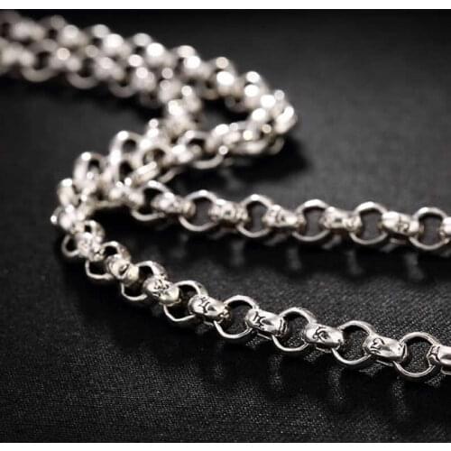 New Arrival S925 Silver Necklace Chain Mens Heavy Gold Cable Chain Necklace Stamp S925