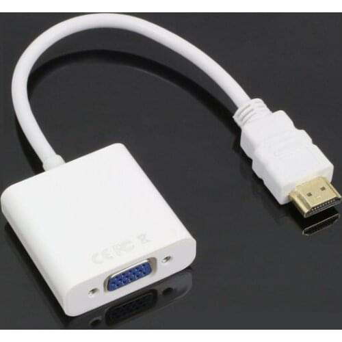 PC Laptop Tablet HDMI to VGA 3.5mm plug Audio Cable Adapter Converter Male to Female HDMI VGA Video Support Full HD 1080P HDTV
