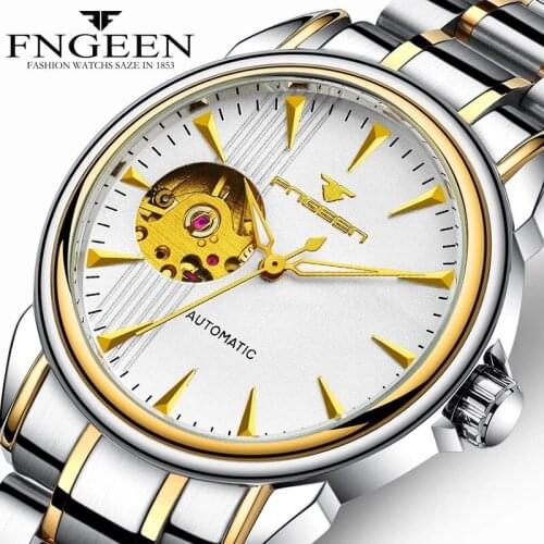 Perspective Skeleton Mens Watch Mechanical Watch Luxury Mens Watches Top Brand Montre Homme Clock Men Automatic Steel Watch Man