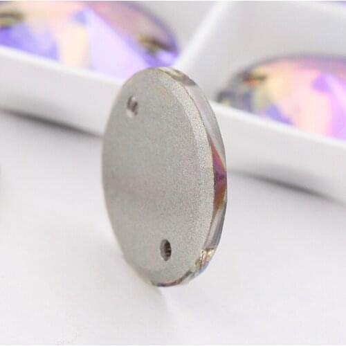 Ghost Light Color K9 Round Crystal Flatback Sew-on Rhinestones Strass Glass for Diy Craft Christmas/Clothing Garment Decoration