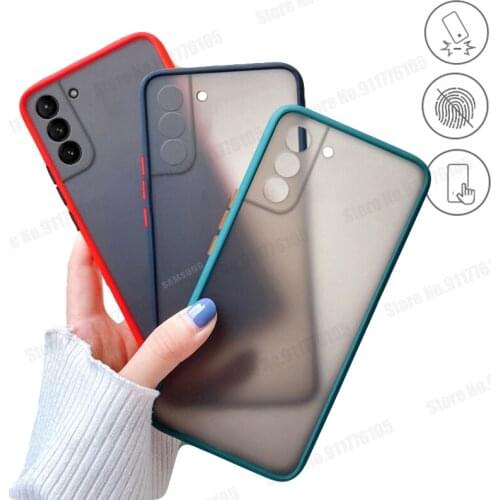 Skin Feel Shockproof Phone Case For Samsung Galaxy S21 S20 Ultra Note 20 10 A72 A52 A32 S10 S9 S8 Plus Frosted Protective Cover