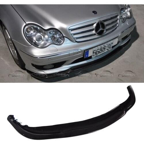 For Mercedes Benz W203 C55 AMG Carbon Fiber Front Bumper Lip Spoiler 2005-2007