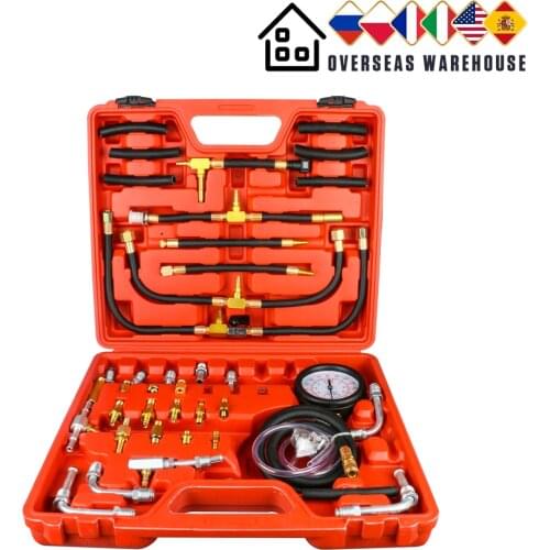 TU-443 Car Diesel Fuel Pressure Gauge Tester Sensor Kit Auto Manometer Engine Testing Fuel Injection Pump 0-140PSI