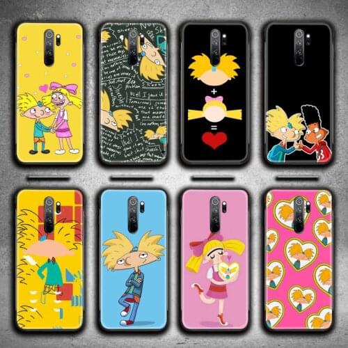 Funny cartoon Hey Arnold Helga love Phone Case for Redmi 9A 8A 7 6 6A Note 9 8 8T Pro Max Redmi 9 K20 K30 Pro