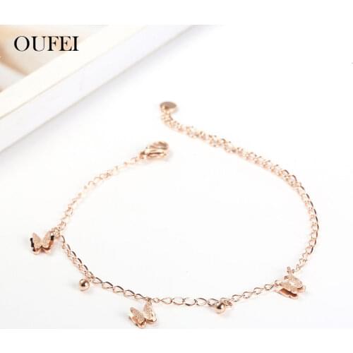 OUFEI Rose Gold Woman Bracelet And Bangles For Women Stainless Steel Bracelet Jewelry Accessories Bohemian Cuff Bracelet