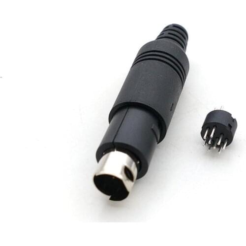 1pcs 9 pin Male Mini Din Connector soldering