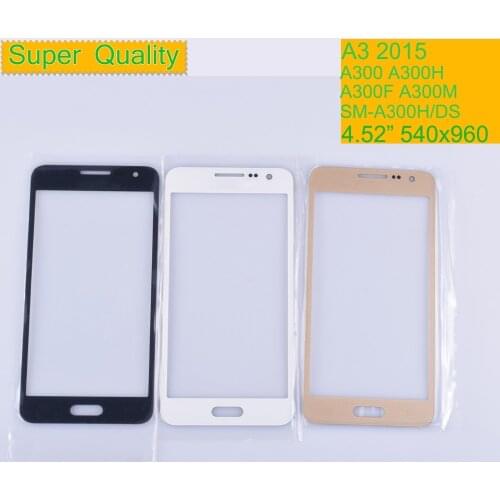 10Pcs/lot For Samsung Galaxy A3 2015 A300 A300H A300F A300M A3000 Touch Screen Front Glass Panel TouchScreen Outer Glass Lens