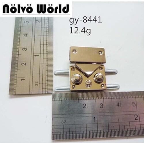 10pcs 4 colors Silver color fashion SMALL metal lock lock for DIY wallets,bag purse safe lock fasten