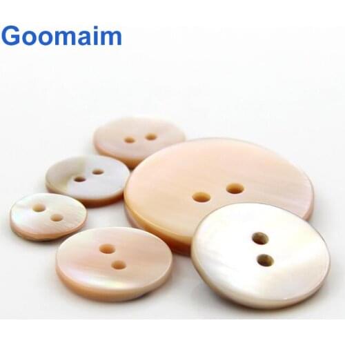 100pcs fashion natural color shell buttons for jeans round sewing 2 holes sweater buttons for clothing Handmade button