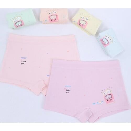 5-PCS Four Seasons Wear High Quality 95%Cotton Cute Underwear Cartoon Girls' Underwear Set Childrens Flat Underwear