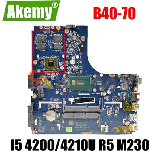 Akemy ZIWB2/ZIWB3/ZIWE1 LA-B091P For Lenovo B40-70 N40-70 Laptop Motherboard CPU I5 4200/4210U R5 M230 2G DDR3 100% Test Work