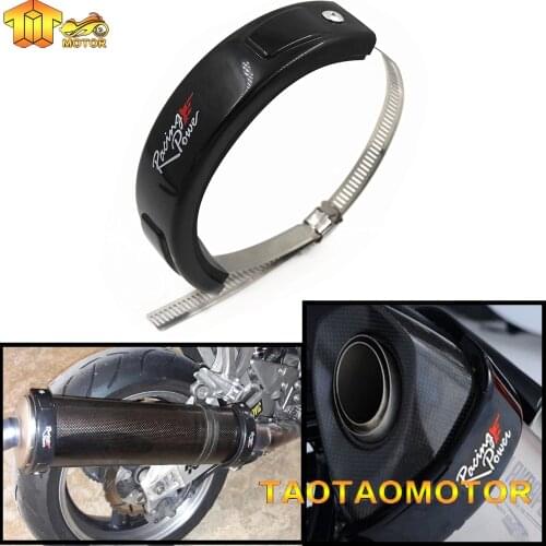 Motorcycle Accessories Universal Fit 100MM-140MM Oval Exhaust Protector Can Cover For Triumph tiger 800 street triple black
