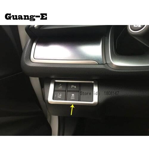 Car sticker styling molding button front head light switch trim frame lamp hoods 1pcs For Honda Civic 10th Sedan 2016 2017 2018