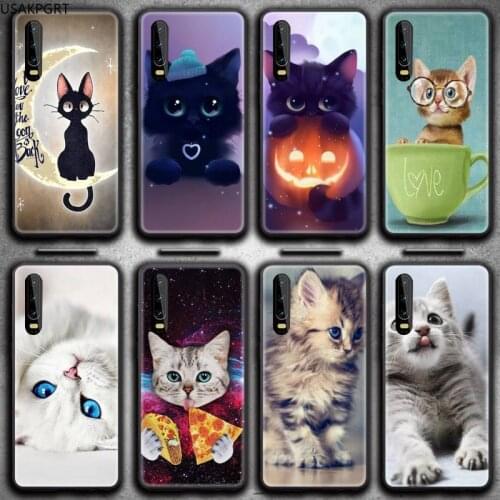Cat Cute Kitten Phone Case for Huawei P20 P30 P40 lite E Pro Mate 30 20 Pro P Smart 2020 P10