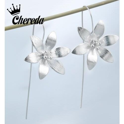 Женские серебрянные серьги Chereda China At AliExpress