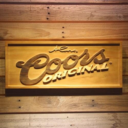Coors Original Beer 3D Wooden Bar Signs