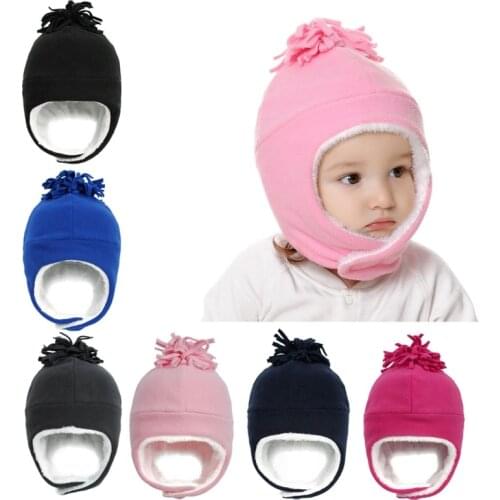 Baby Infant Boys Girls Winter Hat Kids Fleece Lined Windproof Earflap Warm Cap