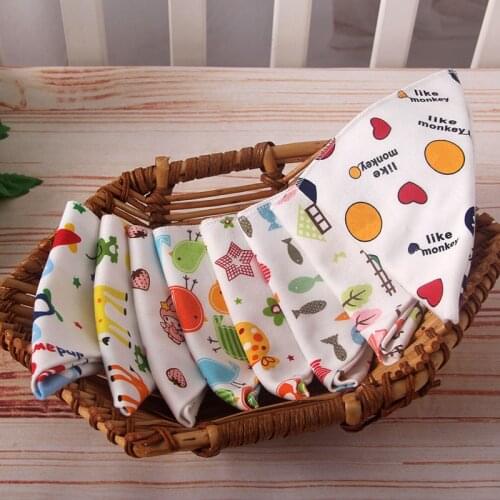 Baby Bibs Triangle Cotton Cartoon Children Kids Baberos Bandana Bibs Babador Dribble Bibs Newborn Slabber Absorbent Cloth