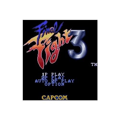 Final Fight 3 NTSC Version 16 Bit 46 Pin Big Gray Game Card For USA Game Players